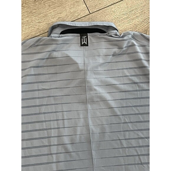 Nike Tiger Woods Polo Shirt Mens Large Blue Dri Fit Golf Preppy Casual - Picture 10 of 10